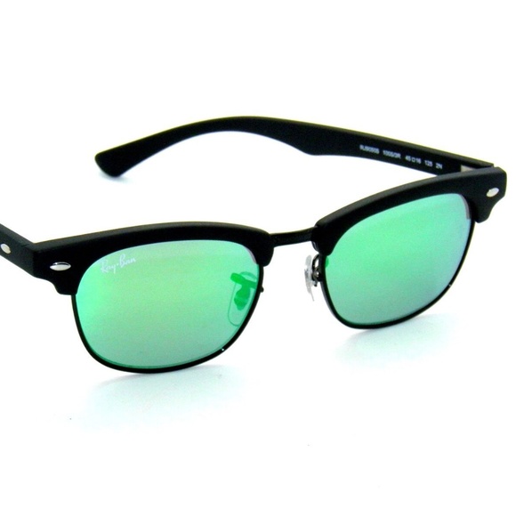 Ray Ban Kids Sunglasses RJ9050S 100S3R Matte Black Green Mirror JR 9050 - Picture 3 of 4